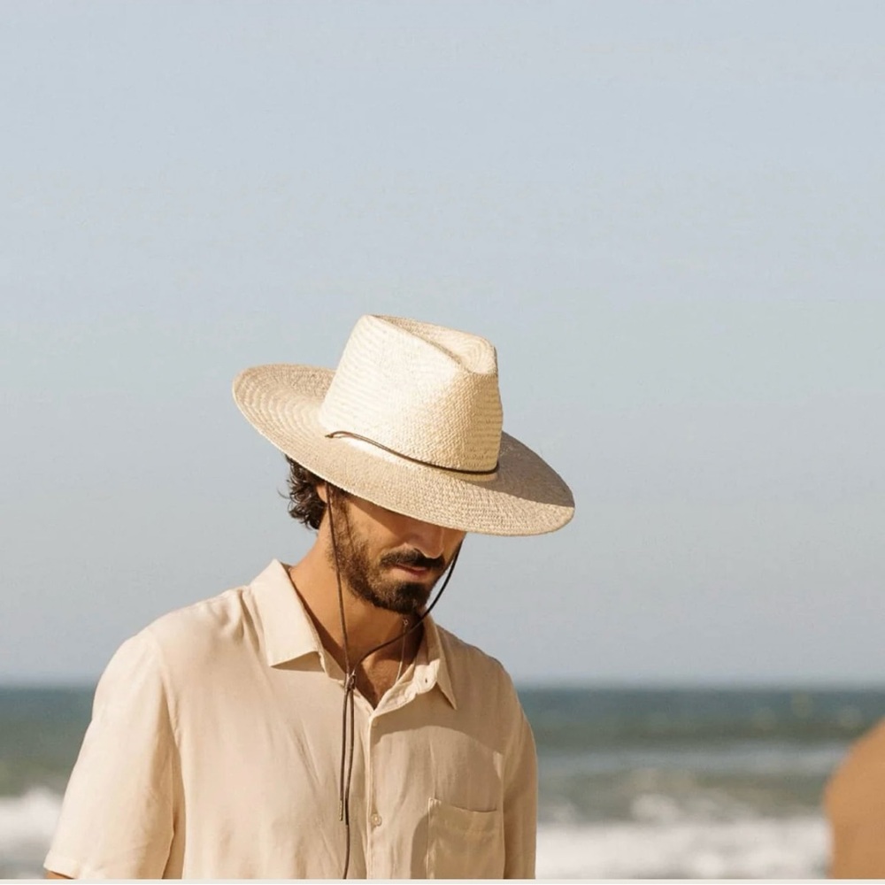 Will + Bear Rider Bone | White Palm Straw Hat